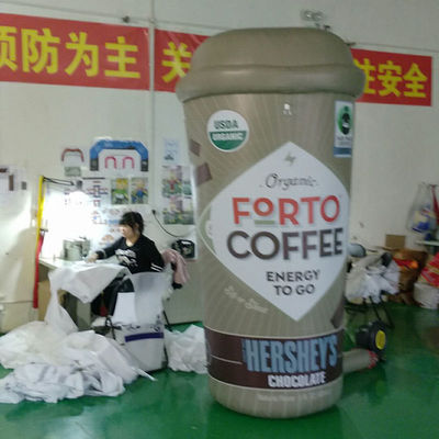 Maßgeschneiderte riesige Werbeveranstaltung Maskottchen Charaktere aufblasbare Kaffeetasse für Werbung