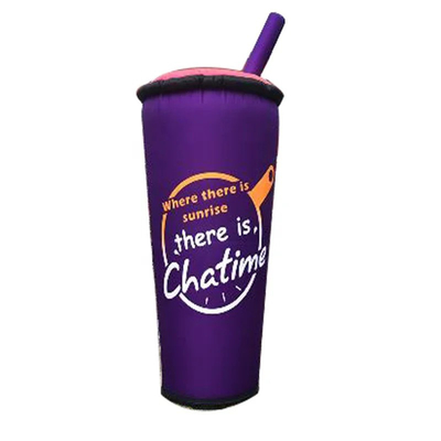 Individuelle Werbung Riesen aufblasbare Flasche Tasse für die Promotion Veranstaltung Milch Tee Flasche Teetasse Gewinn Flasche aufblasbare Dose