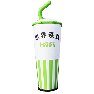 Milch-Tee-Flasche Teetasse Gewinnflasche aufblasbare Dose kundenspezifische Werbung Riesen aufblasbare Flasche-Tasse für Werbeveranstaltung