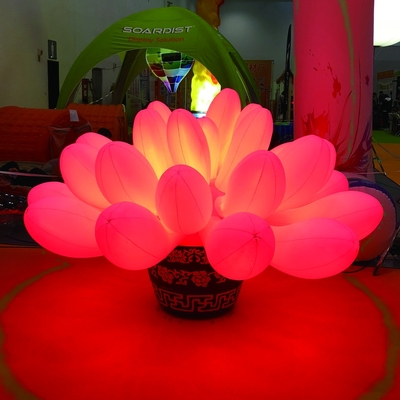 Hochzeitsdekoration Aufblasbare LED-Licht Farbenfrohe große Aufblasbare Blumen