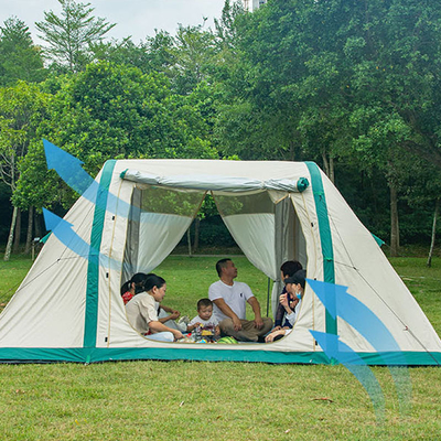 Warm Vier-Jahreszeiten 10 Personen Winter wasserdicht Outdoor Luxus Hotel Wüste Pop Up Air Tent Aufblasbares Campingzelt für 8 Personen