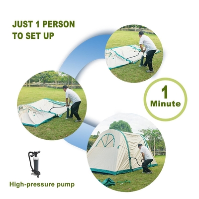 Warm Vier-Jahreszeiten 10 Personen Winter wasserdicht Outdoor Luxus Hotel Wüste Pop Up Air Tent Aufblasbares Campingzelt für 8 Personen