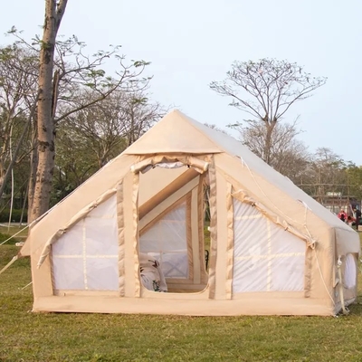Außenlager Wasserdicht aufblasbares Zelt Luftcampinghaus Zelt 3-5 Personen Aufblasbares Campingzelt
