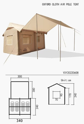 Luftfamilie Aufblaszzzelt Campingzelt Leinwand kundenspezifisch Luxus Polyester