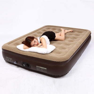 heiß verkauftes Blow Up Air Bett Weiches Plush Flocking Matratze Dauerhaftes Automatisches Elektrisches Aufblasungsluftmatratze