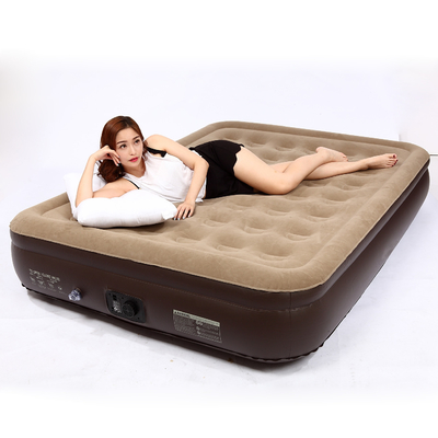 heiß verkauftes Blow Up Air Bett Weiches Plush Flocking Matratze Dauerhaftes Automatisches Elektrisches Aufblasungsluftmatratze