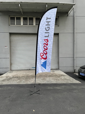 Outdoor-fliegende doppelseitige Werbeflagge für Strände