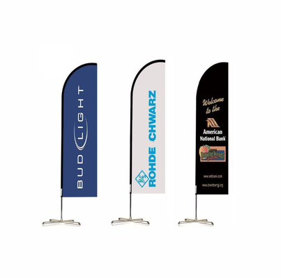 Outdoor-Fliegerbanner-Promotion kundenspezifisch gedruckte Werbemesser-Typ Tränenflagge Bali Bogen Strandflagge mit Kors-Basis