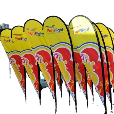 Anpassung Wasser Strand Flagge und Banner Werbung Federflaggen mit Basis kundenspezifische Tränenflagge