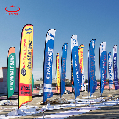 Anpassung Wasser Strand Flagge und Banner Werbung Federflaggen mit Basis kundenspezifische Tränenflagge