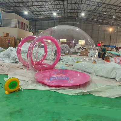 Größe 4m Kunststoff Igloo Zelt PVC Material OEM Blow Up Bubble Zelt