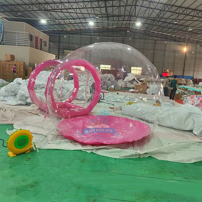 Größe 4m Kunststoff Igloo Zelt PVC Material OEM Blow Up Bubble Zelt