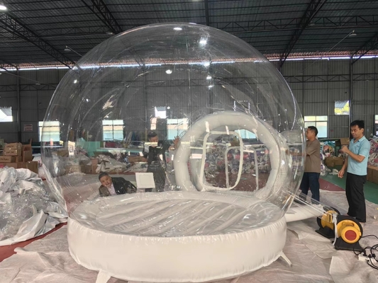Größe 4m Kunststoff Igloo Zelt PVC Material OEM Blow Up Bubble Zelt