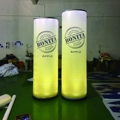 Custom Logo Aufblasbare Säule 3,5m Werbung Klassiker mit Licht